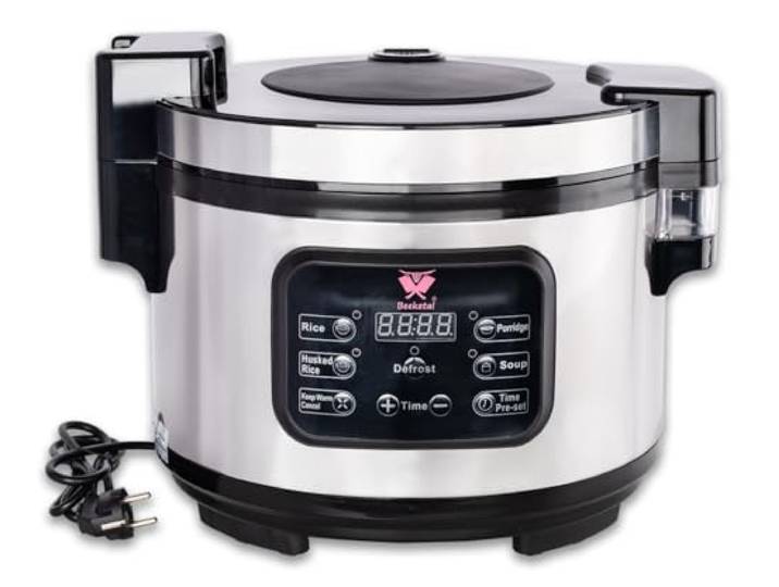 Beeketal Profi Gastronomie Reiskocher aus Edelstahl, inkl. Warmhaltefunktion & Antihaft-Innentopf, 11L oder 15L Volumen, für bis zu 6,5kg Reis, Reisgarer für Großküchen, Imbiss & Vereine (BRK-5)