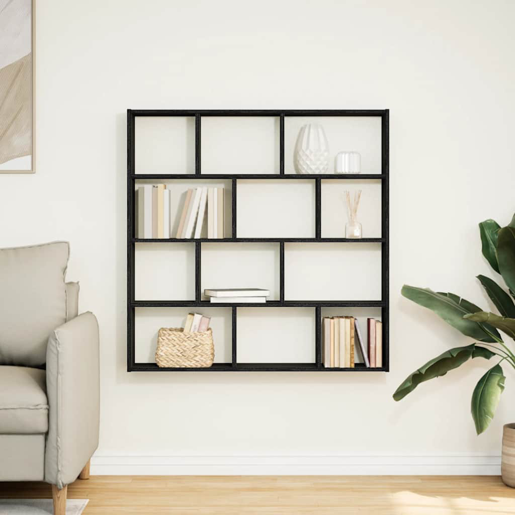 DEvidaxl 4-9 Cube Shelf Black 100cm H X 100cm W X 18cm D
