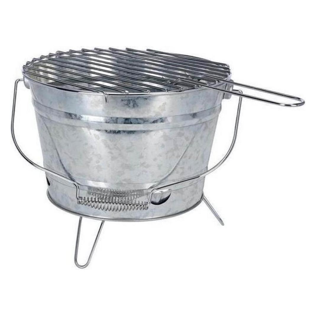 BigBuy Grill Tragbarer Zink Ø 27 cm (45296782)