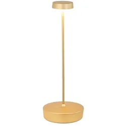 Zafferano Swap Mattgold LED-Tischlampe, wiederaufladbar und dimmbar, 2200-2700-3000 K - 9 Stunden maximale Leistung