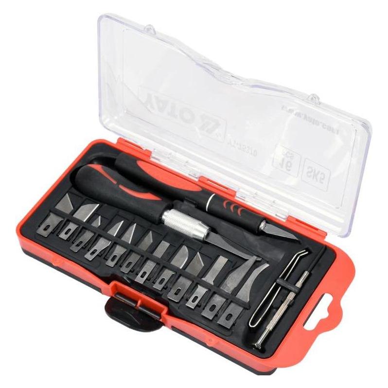 Yato Profi Skalpell-Messer-Satz | 16 tlg. | in Etui | YT-75370 (Cutter) (YT-75370)