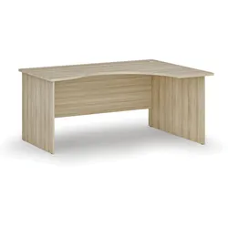 Ergonomischer Bürotisch PRIMO WOOD, 160x120 cm, rechts, Eiche natur