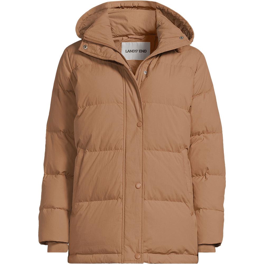 Wasserabweisende Daunenjacke für Damen, Damen, size: regular, Beige, Nylon, by Lands' End