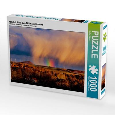 CALVENDO Puzzle Hettstedt Blick zum Thälmann Schacht | 1000 Teile Lege-Größe 64x48cm Foto-Puzzle für glückliche Stunden