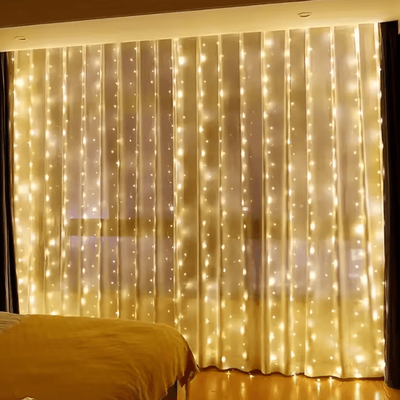 Inspire Curations 3M 4M 6M USB LED Curtain Fairy Lights With Remote Controls warm Light usb 4mx2m 300leds
