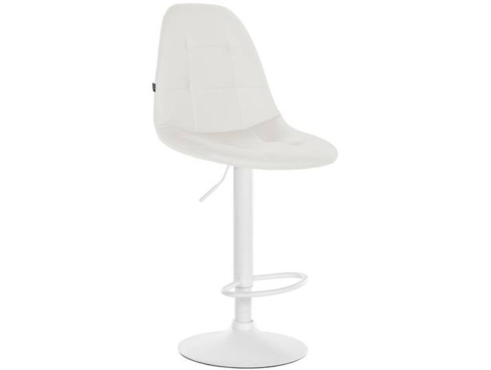 CLP Barhocker Metall weiß, Weiß, 47x58x56 cm, Esszimmer, Barmöbel, Barhocker