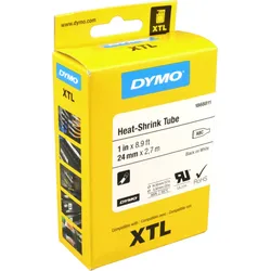 Dymo Schrumpfschlauch XTL 1868811  schwarz auf weiß  24mm x 2,7m