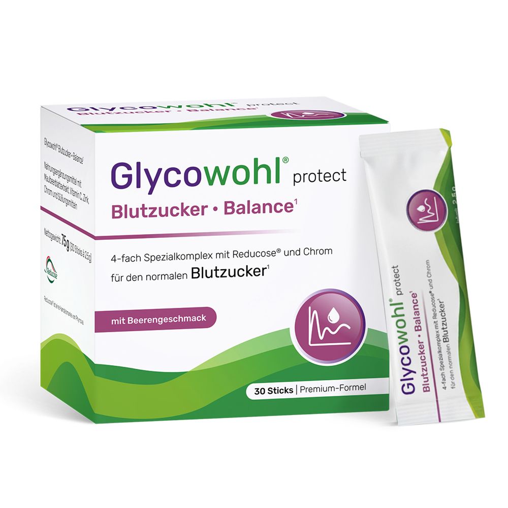 Glycowohl Blutzucker Balance m.Reduc.&Chrom Sticks 30 St PUE new