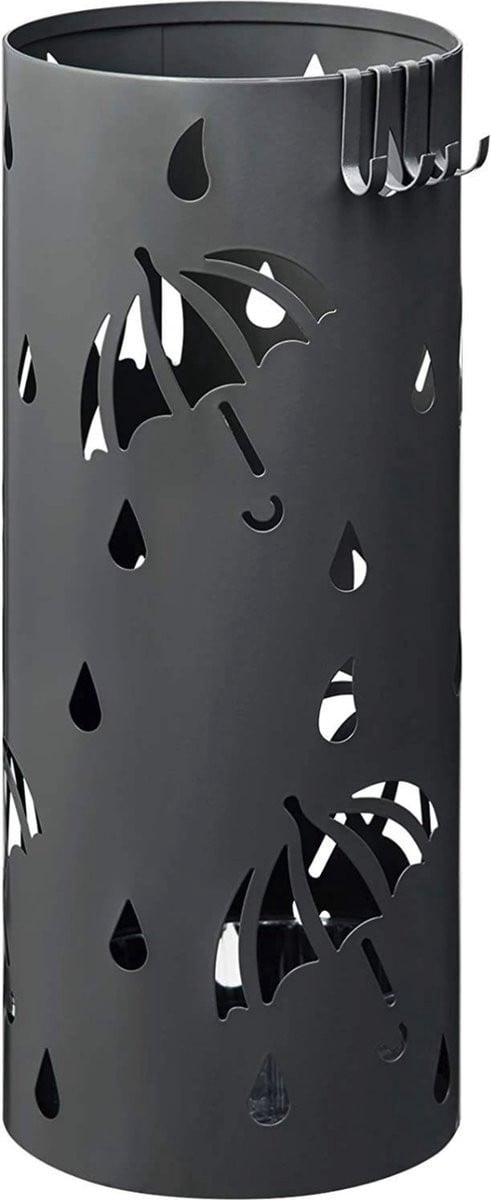 Saphly Ronde Paraplubak Diva Antraciet - Metaal - Ø 20 cm