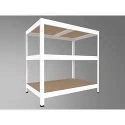 Speisekammerregal Biedrax 60 x 75 x 120 cm, Weiß, 3 Fachböden MDF, Fachlast 200 kg pro Fachboden