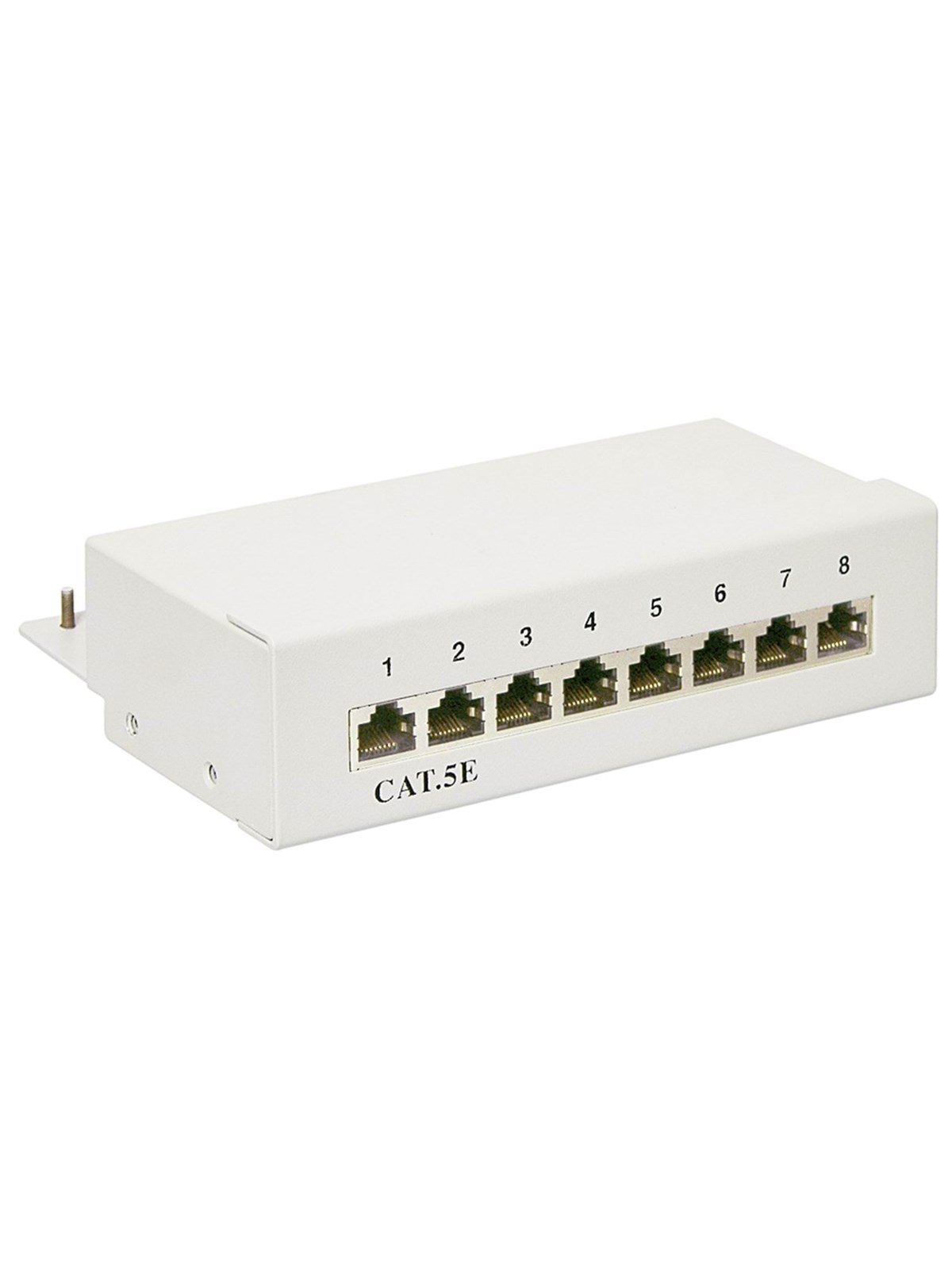 Pro CAT 6 Mini/Desktop Patch Panel 8 Port white - ST
