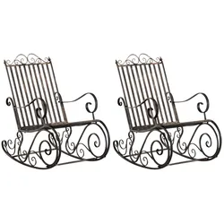 CLP 2er Set Schaukelstühle Smilla   Farbe: bronze