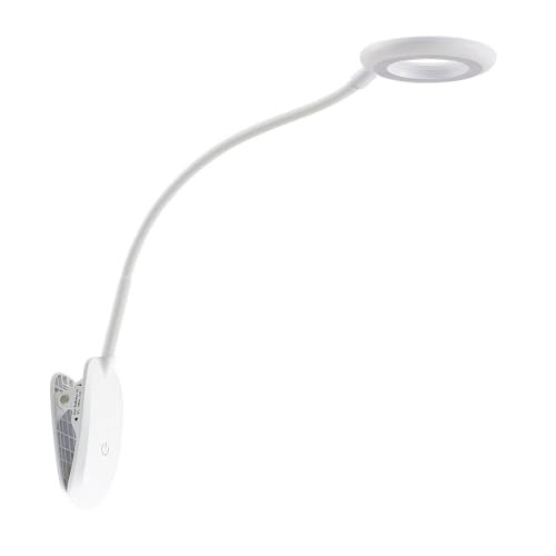 PRIOS Harumi LED Klemlamp met USB-aansluiting en dimmer, Wit