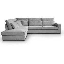 ECKSOFA Parma ohne Schlaffunktion hellgrau links