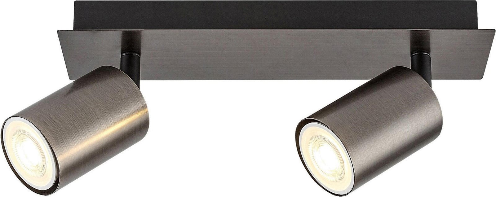 Rabalux Gerhard Spots, Gerhard lampen, GU10, 2x MAX 15W, grijs, metaal