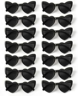 Fusion Finds Heart Shaped Glasses Set Vintage Cat Eye Glasses For Parties, Weddings & Festivals c1