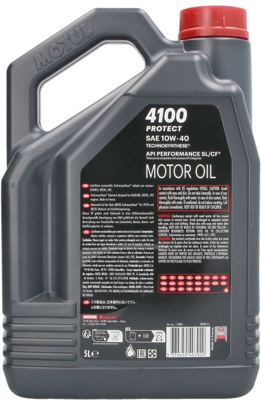 Motoröl MOTUL 113001 4100 PROTECT 10W40 5L