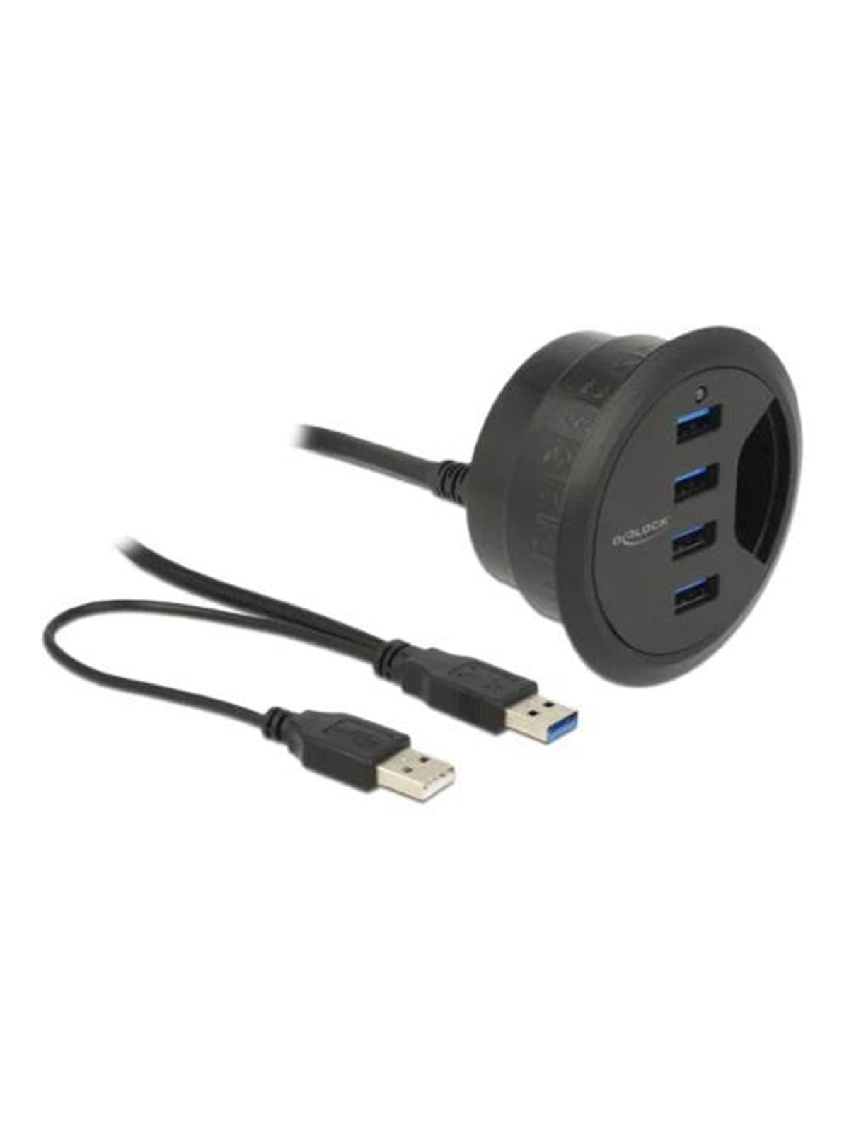DeLOCK In-Desk Hub USB-Hubs - 4 - Schwarz