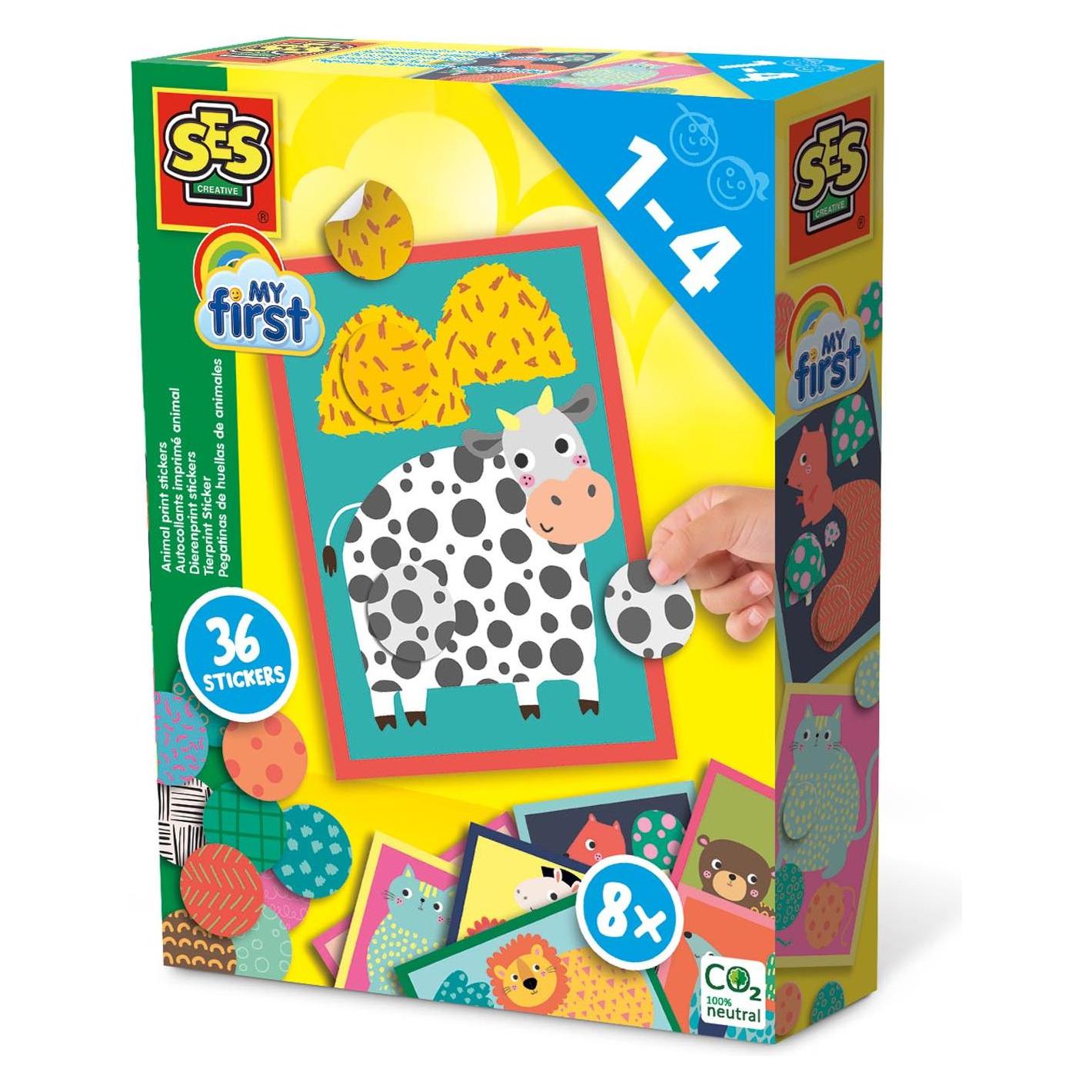 Ses My First - Tierdruck-Aufkleber (36 Sticker) (14485)
