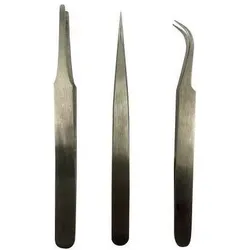RS PRO, Pinzette, 2ASA-3SA-7SA KIT Austenitstahl Pinzettensat