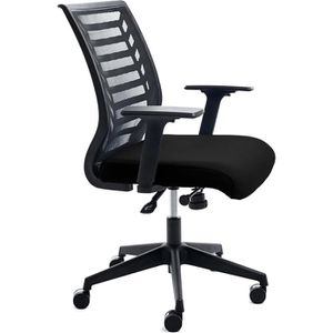 Rocada Bürostuhl RD-907/4, schwarz, Stoff / Netz, belastbar bis 100 kg