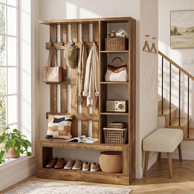 YUZHOU "Entryway Hall Tree with Bench and Shoe Storage - 11.81"" D x 39.37"" W x 70.87"" H"