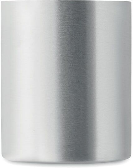 Mug isotherme publicitaire double paroi 300 ml TANISS Argent Mat