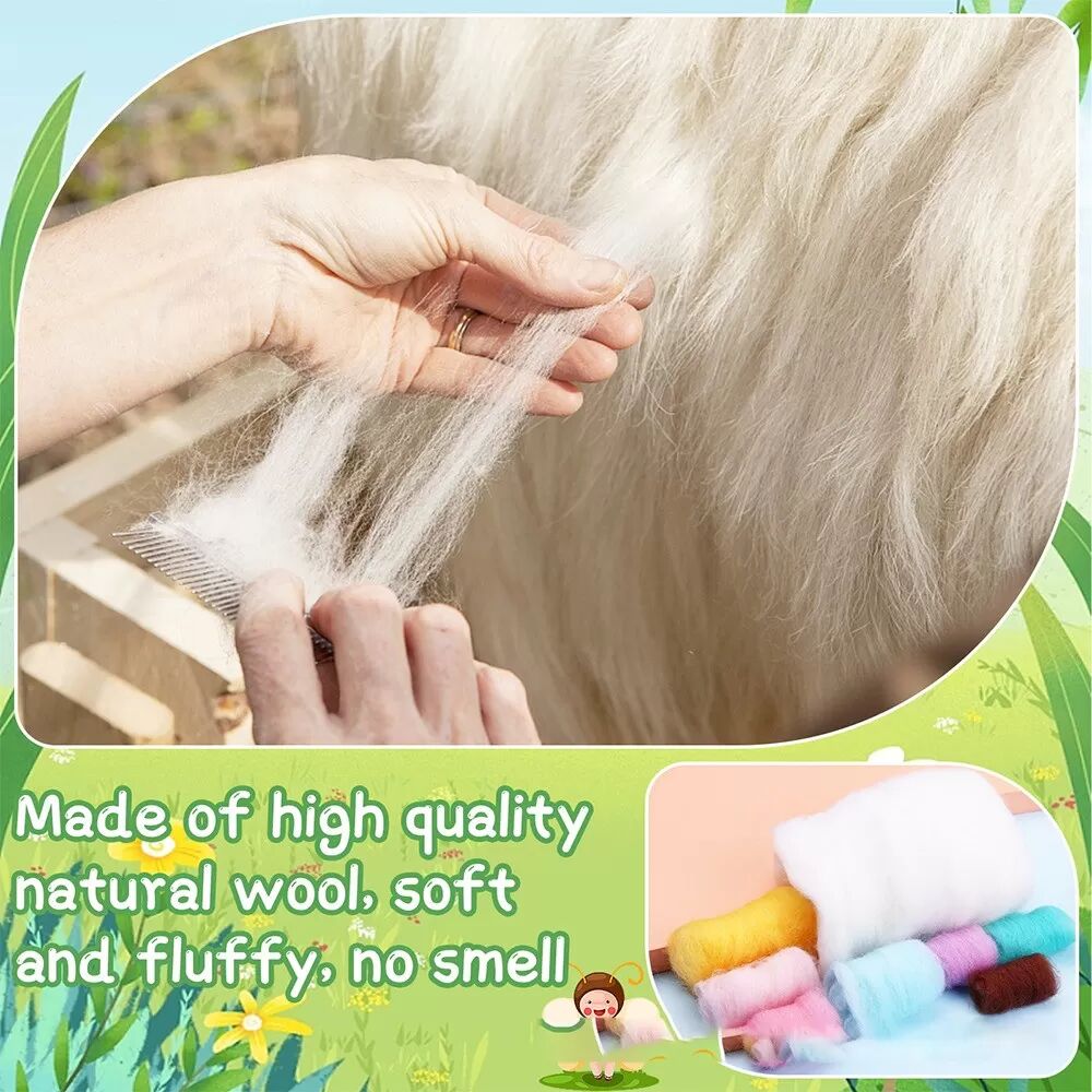 INF Kit de Feutrage à l'Aiguille Coccinelle DIY - Créez Votre Propre Animal Adorable en Feutre de Laine