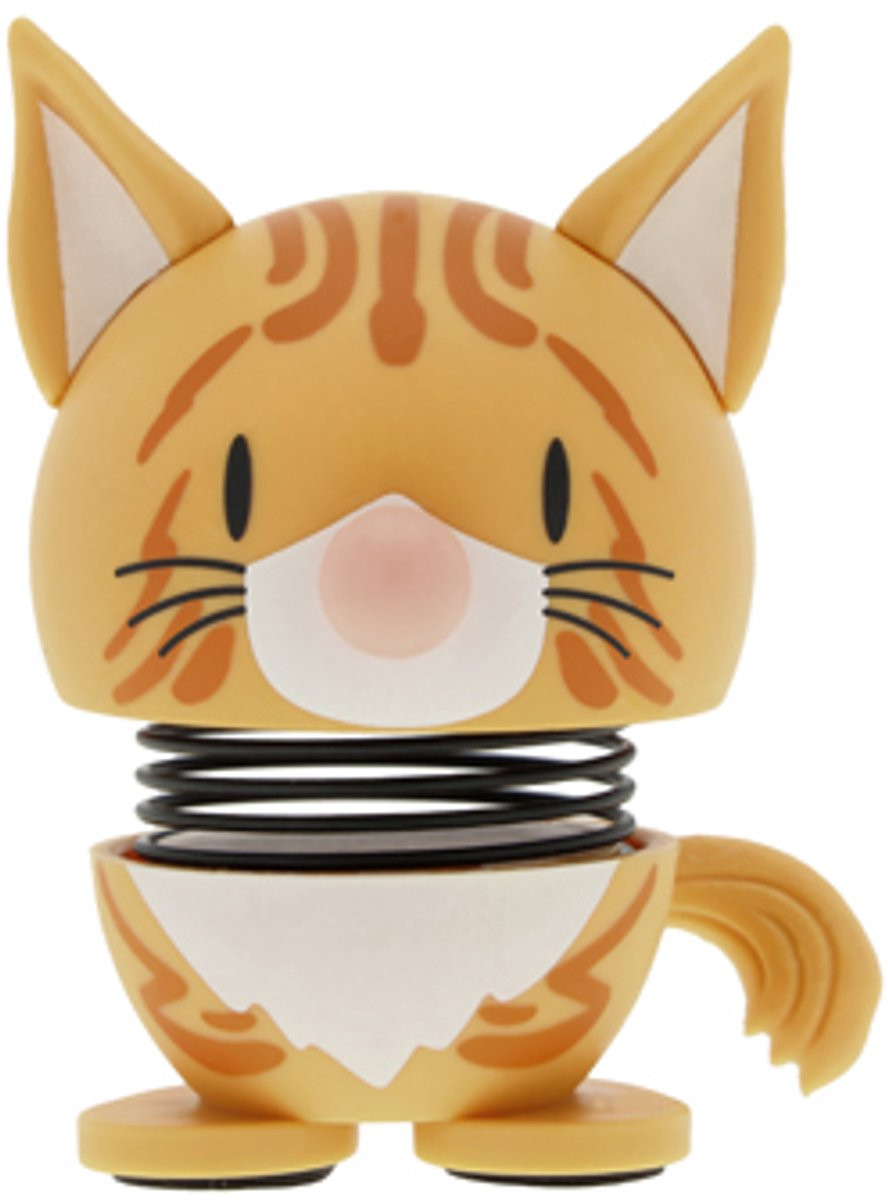 Hoptimist Beeldje Oranje Tabby Kat XS - Oranje Decoratie voor op Tafel of Bureau