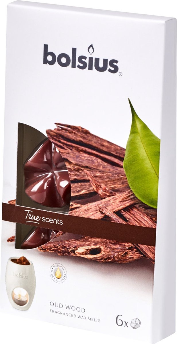 Bolsius True Scents Wax Melts Oud Wood - 6 stuks per verpakking