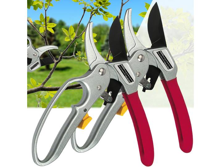 2er-Set Ratschen-Gartenschere, 25 x 9,5 x 2 cm