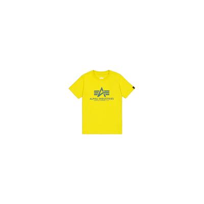 T-Shirt ALPHA INDUSTRIES "Basic BL T-Shirt K", Mädchen, Gr. 10, gelb (cyber), Obermaterial: 100% Baumwolle, Shirts T-Shirt