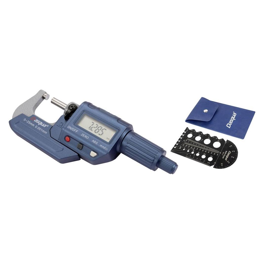 Dasqua 4230-2005+ 8511-0060 Bügelmessschraube mit digitaler Anzeige Ablesung 0 (0.03 m) (4230-2005 + 8511-0060)