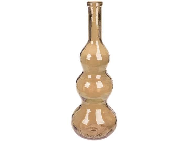 Bodenvase GILDE Bodenvase bauchig Balleros braun , braun, B:26,5cm H:75cm T:26,5cm Ø:26,5cm, Glas, Vasen, Bodenvase