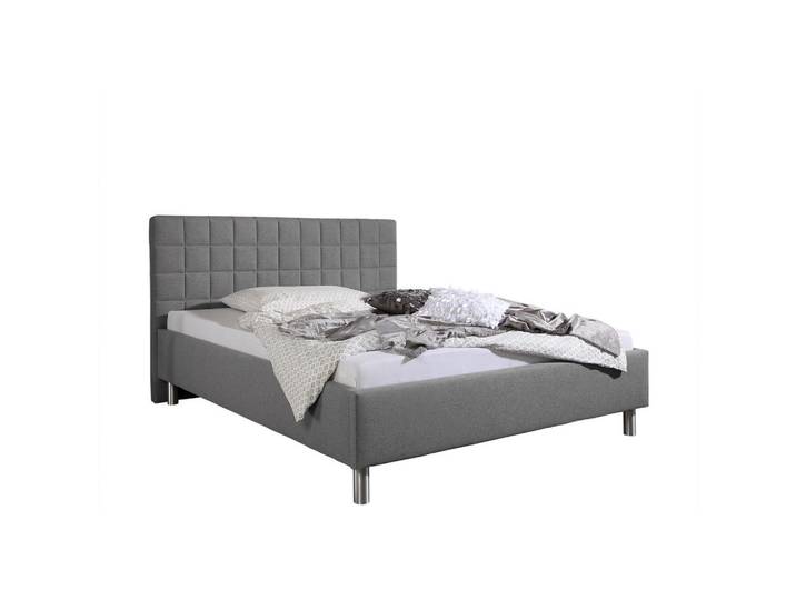 Livetastic Polsterbett Ray, Grau, Metall, 100x200 cm, Made in Germany, für Lattenrost geeignet, Schlafzimmer, Betten, Polsterbetten