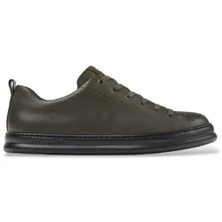Camper für Herren. K100226-165 Dunkelgrüne Leder-Sneaker Runner (40), Wohnung, Schnürsenkel, Lässig