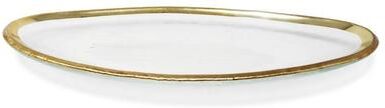 Vivence "Gold Rim Glass Oval Rim, 12.5""L"