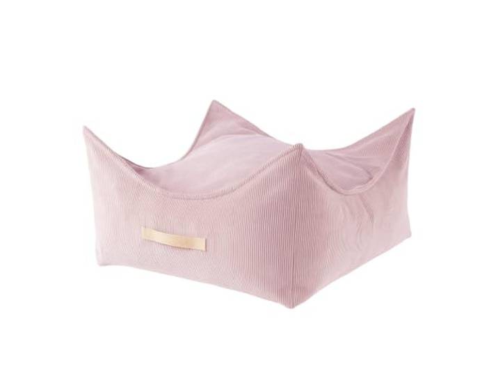 MEOWBABY Sitzpouf quadratisch für Kinder, 60 x 60 cm, Feincord, Rosa Bodenpouf mit vier hochgezogenen Ecken, Füllung aus Polyurethanschaum, Bezug abnehmbar und bei 30 °C waschbar