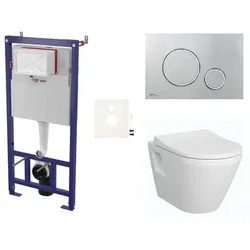 SAT Wand-WC Set für Vorwandmontage + VitrA Integra WC SIKOSSINTRE71K