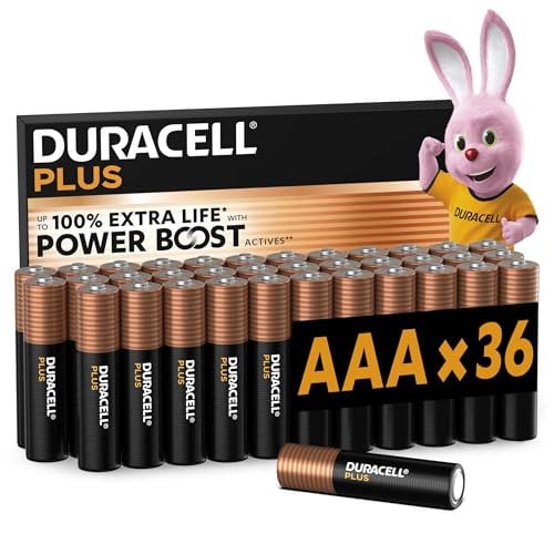 Duracell Plus AAA Alkaline batterijen, 36 stuks, 1.5V, LR03