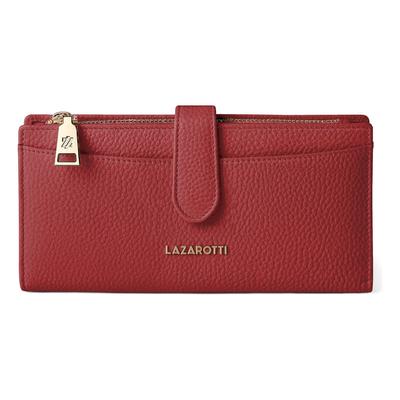Geldbörse LAZAROTTI "Bologna Leather Geldbörse Leder 20 cm", Damen, rot, Leder, Kleinlederwaren