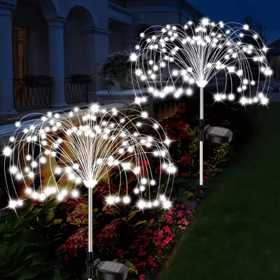 Uplift Curations Solar Flower Fairy Lights Outdoor Waterproof Garden & Patio Firework Decor cold White 420led