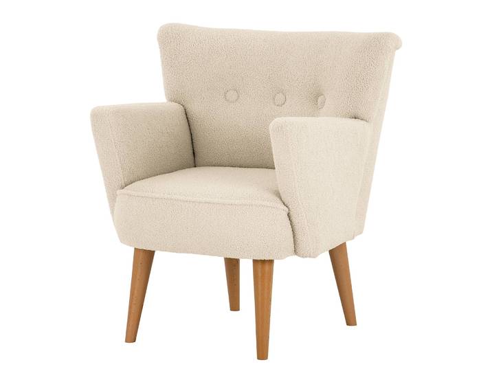 Fauteuil avec accoudoirs Blanc Tissu Bouclé Nola 75 x 80 x 64cm
