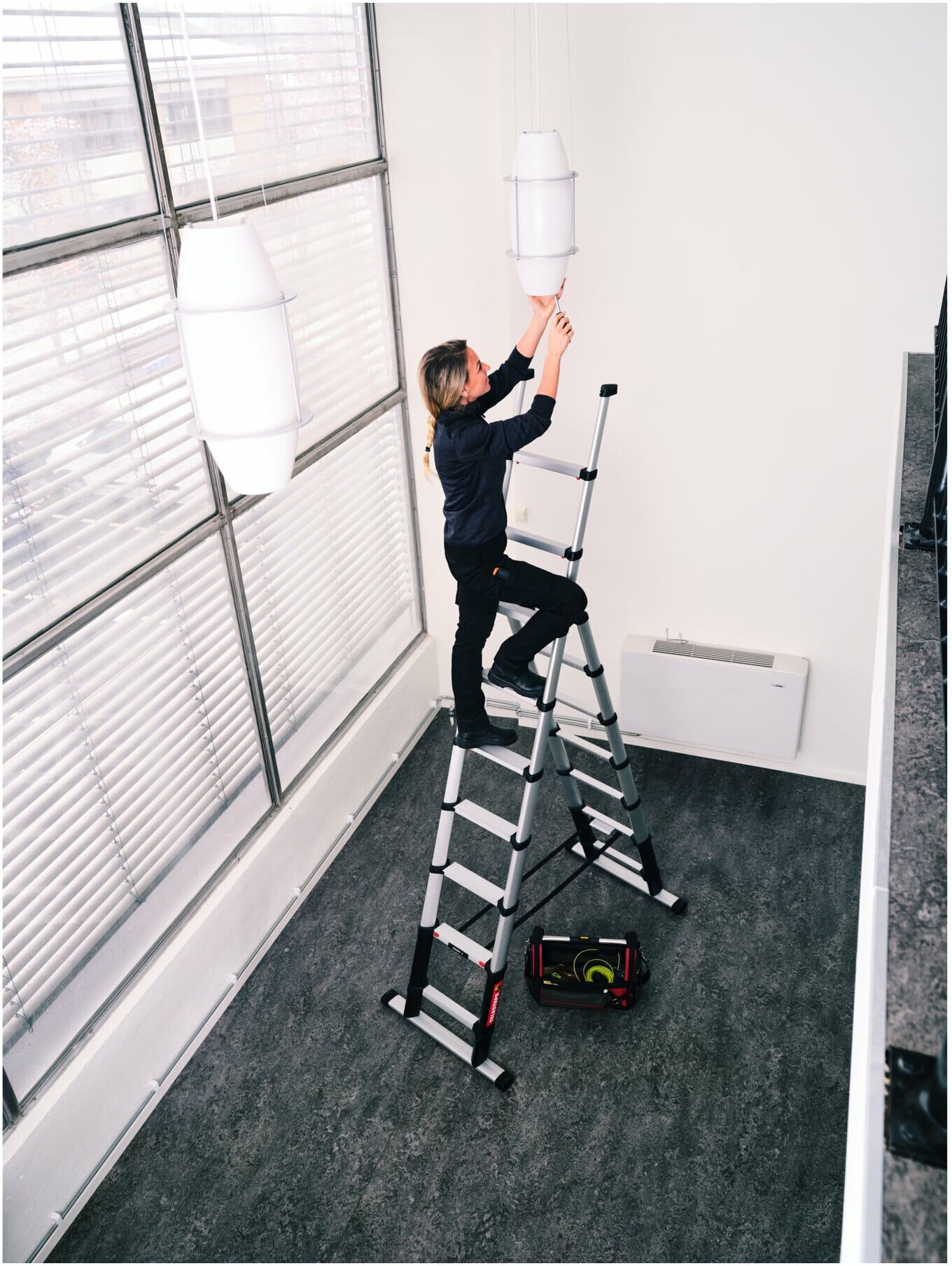 Zarges LM-Teleskop Kombileiter 9 Stufen (41188)