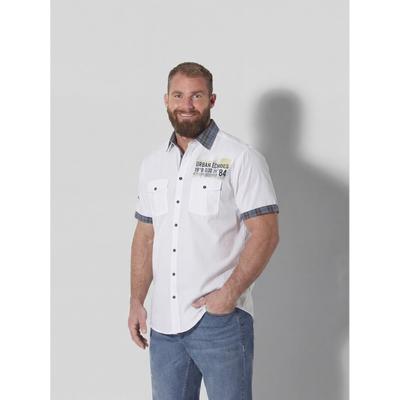 Kurzarmhemd JAN VANDERSTORM "Kurzarmhemd HUMFRED", Herren, Gr. XXXL, weiß, Hemden