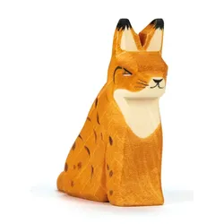 OSTHEIMER 15224 Luchs sitzend aus Holz Höhe 7,2cm Tiere aus aller Welt Raubkatzen