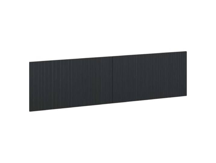 GHVBNMF Wandkopfteil Schwarz 200x3x50 cm Holzwerkstoff mit Stauraum Platzsparendes Wandbett-Rückenteil mit integrierten Fächern für Bücher und Zubehör im modernen Schlafzimmer.