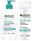 Garnier PureActive Salicylique Gel Nettoyant Purifiant Toutes Peaux 250 ml - Flacon-Pompe 250 ml