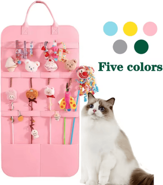 Inspire Picks Multi Purpose Pet Toy Storage Bag Organizer For Cat Toys, Grooming Tools & Pet Accessories pink
