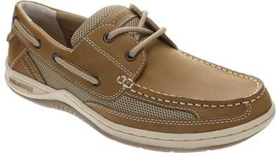 Margaritaville Anchor Lace Up Boat Shoe - Mens 8 Tan Slip On W